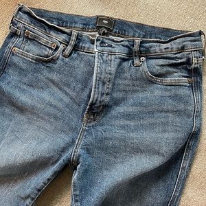 Gap vintage high rise slim straight blue jeans